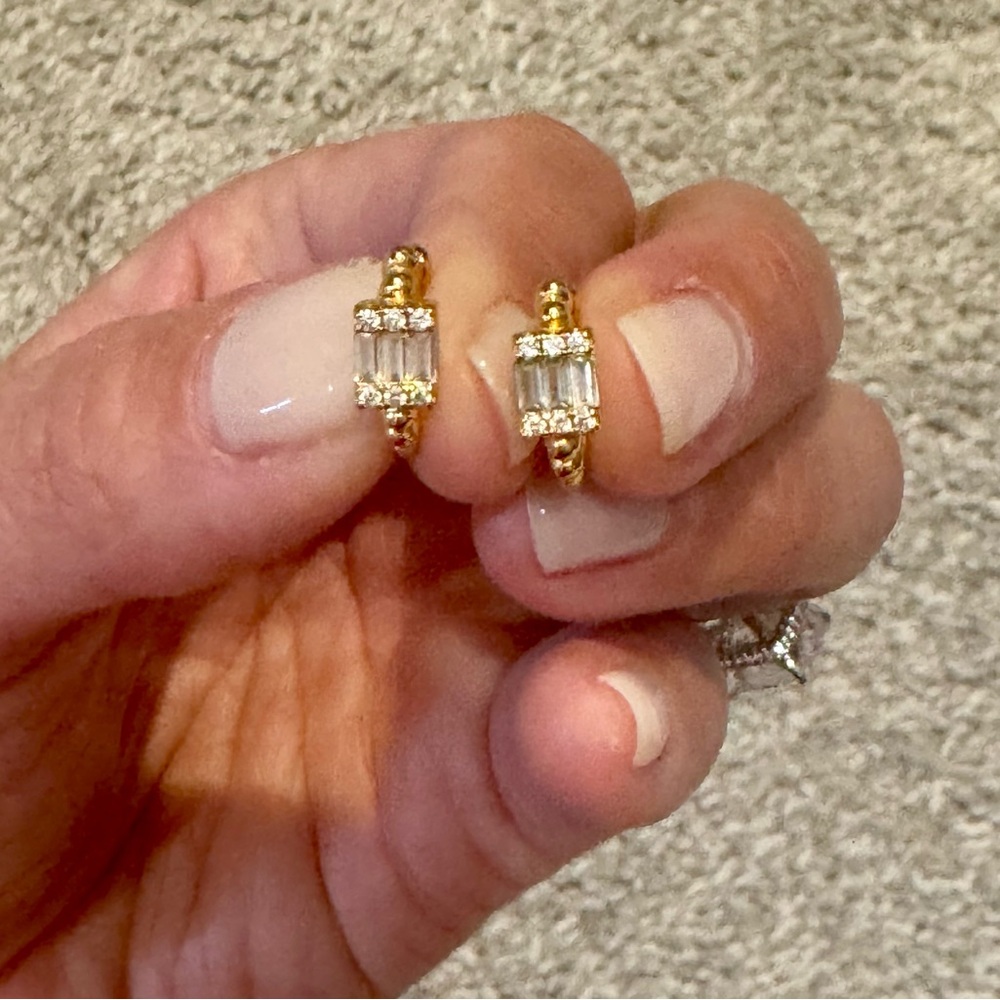 Elegant Gold and Silver Women's Earrings